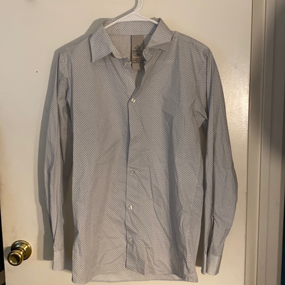 Long sleeve boys button down dress shirt